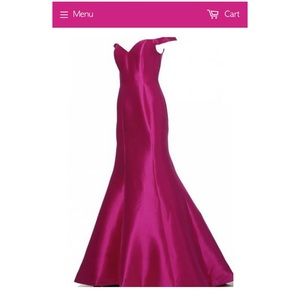 JVN by Jovanni Off the shoulder fuchsia dress